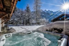 Chalet Capricorne has beautiful mountain views from the hot tub 