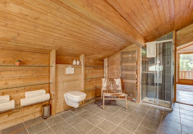 Separate shower in Bedroom 1 ensuite There is a separate shower in the Bedroom 1 ensuite of Chalet Sanaz