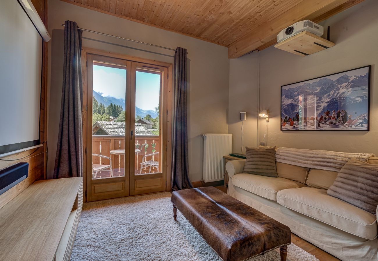 Cinema room with door onto balcony  Chalet Sanaz has a cinema room with a door onto the balcony