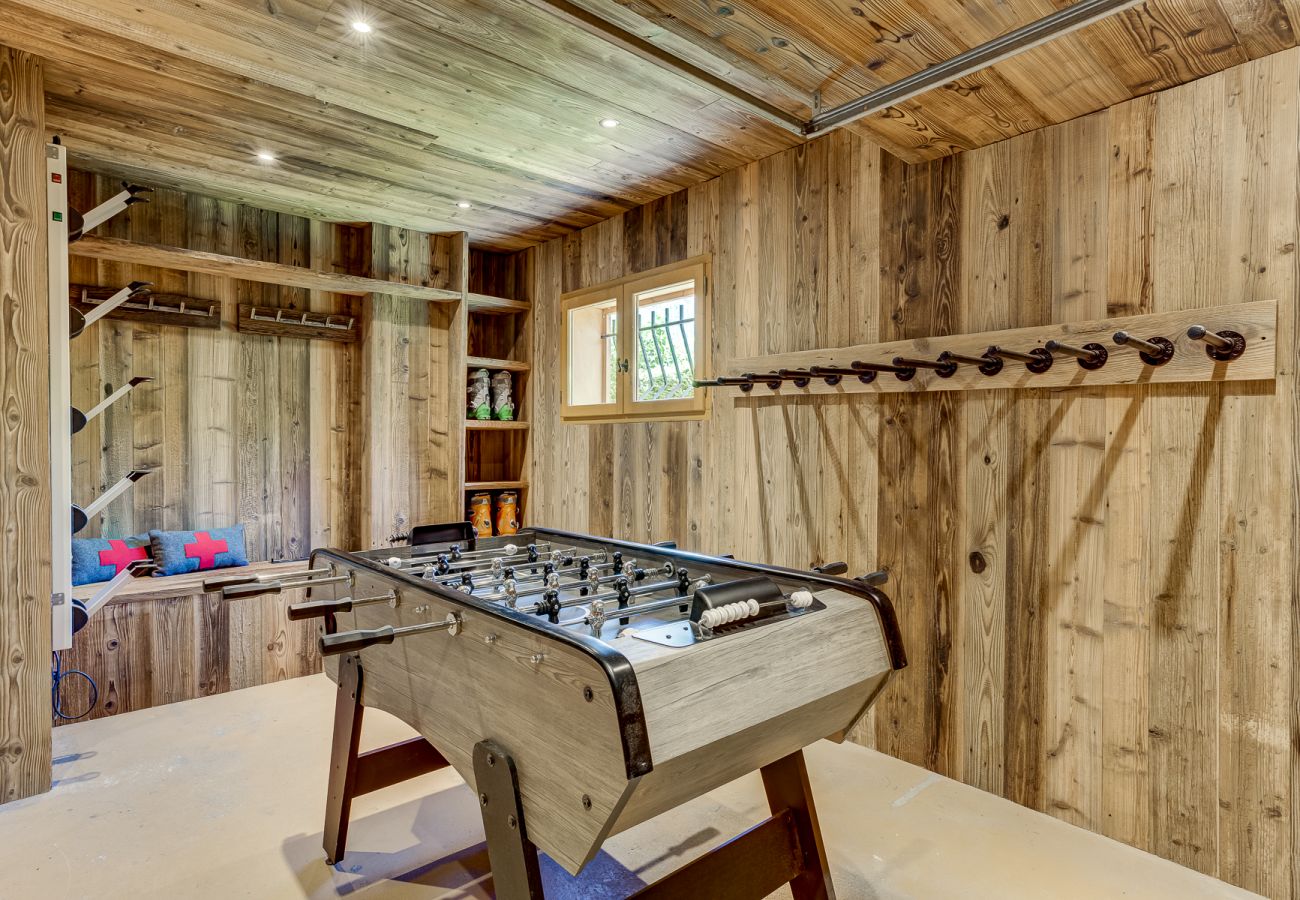 Equipment room with ski rack and boot dryers  Chalet Sanaz has an equipment room with ski rack and boot dryers