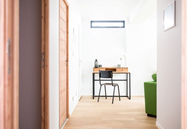 Desk for remote working  Chamois 1 has a desk for remote working