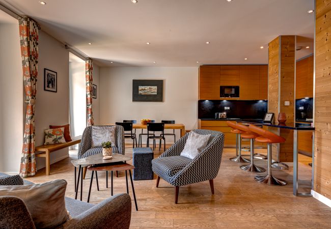 Open-plan lay-out on the ground floor There is an open-plan lay-out on the ground floor of Chamois 1.