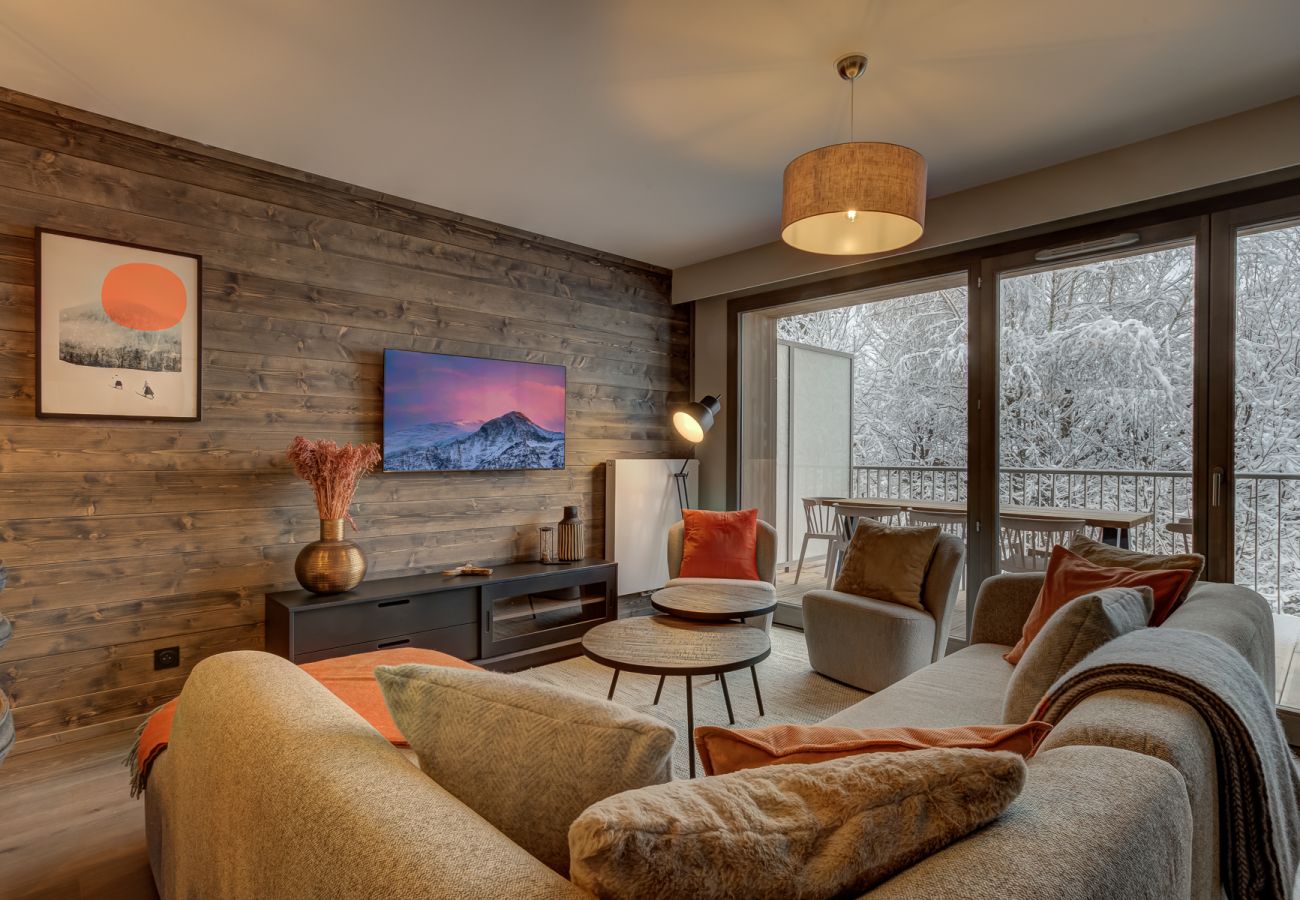 Interior-designed to create a relaxing space White Pearl A34 has a luxurious lounge area with a Smart TV